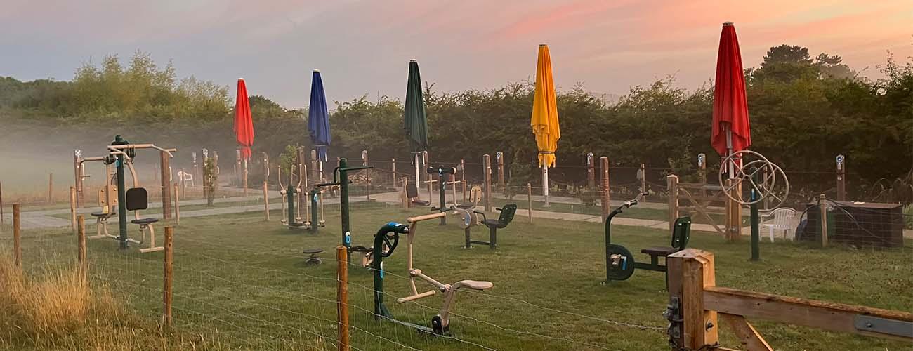 outdoor gym at Rainbow Trail