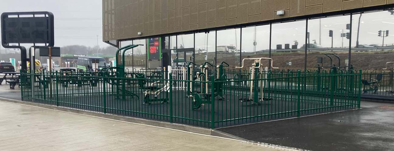 Fresh air Fitness Gym at Welcome Break Services, Rotherham